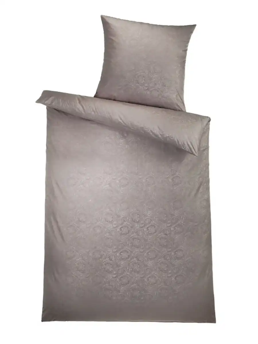 Bild 1 von Mikrofaser-Bettwäsche HIGH CLASS CHARU 135 x 200 cm taupe