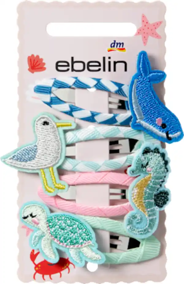 Bild 2 von ebelin Haarclips Meerestiere, 4 St