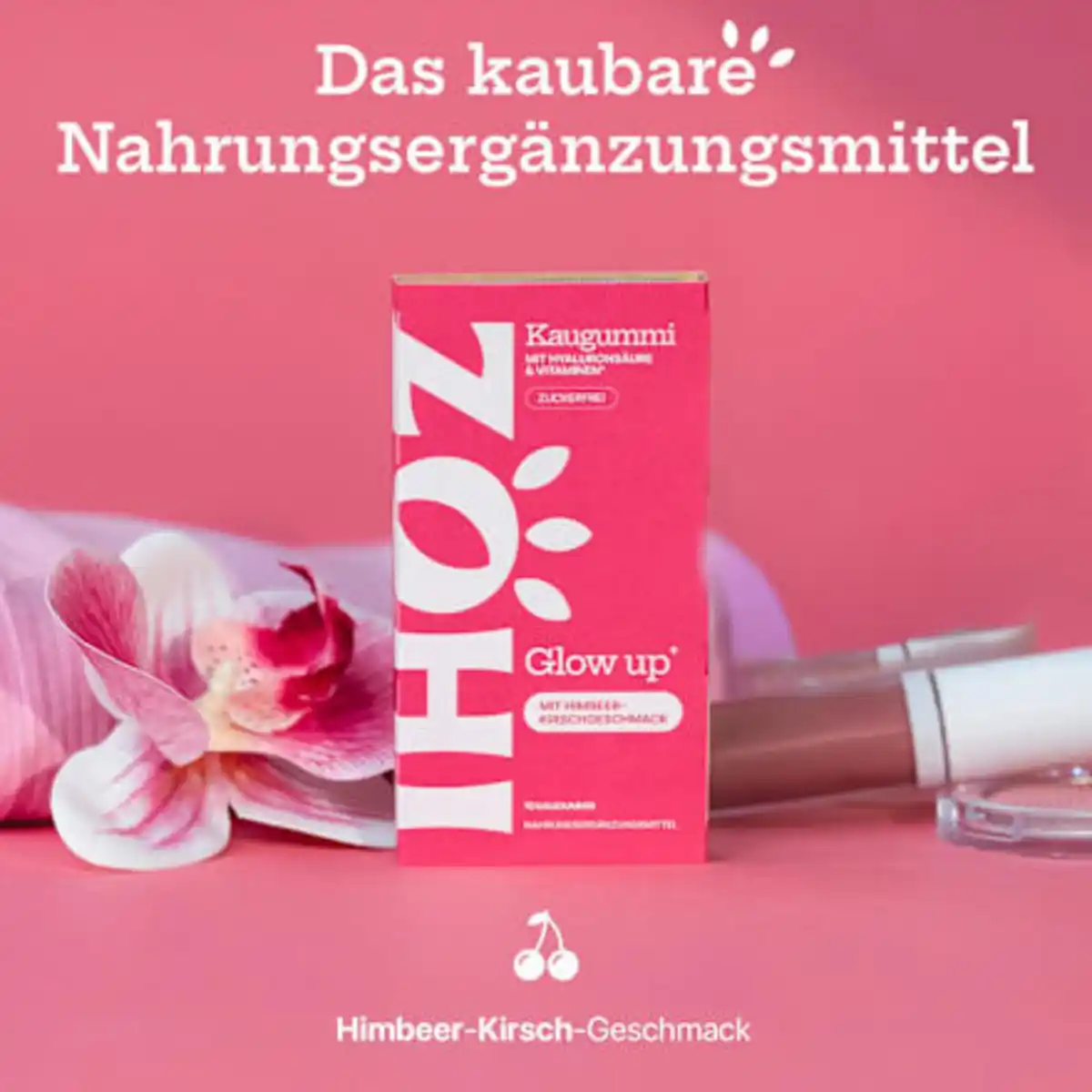 Bild 4 von ZOHI Kaugummi, Glow up Himbeer-Kirsche, zuckerfrei, 10 St