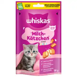 WHISKAS Katzensnack, Ergänzungsfuttermittel, Huhn, 50 g