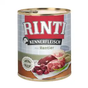 RINTI Hunde-Nassfutter »Kennerfleisch«, Rentier, 1 Dose