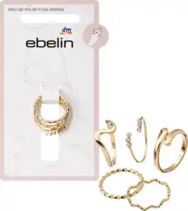 ebelin Ringe Gold-Optik, 5 St