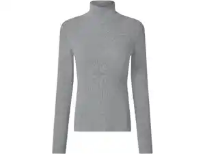 ESMARA® Damen Geripptes Rollkragenshirt
