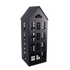 CASAYA Dekohaus »Metallhaus«, BxHxT: 22 x 57 x 21,5 cm, schwarz