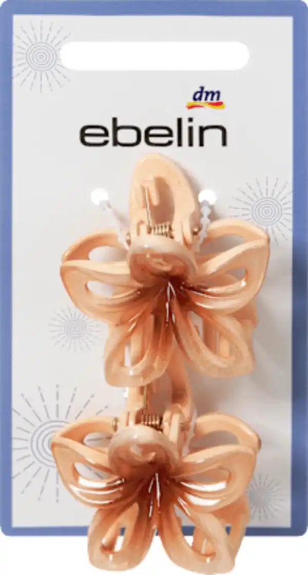 Bild 2 von ebelin Haarklammern Blumen, apricot, 2 St