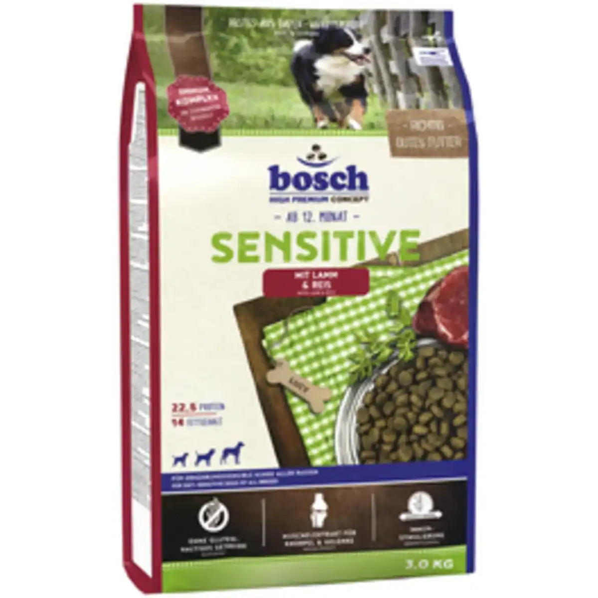 Bild 1 von BOSCH PETFOOD Hundetrockenfutter »Sensitive«, 3 kg, Fleisch