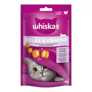 WHISKAS Katzensnack RELAX & UNWIND, Huhn, 45 g