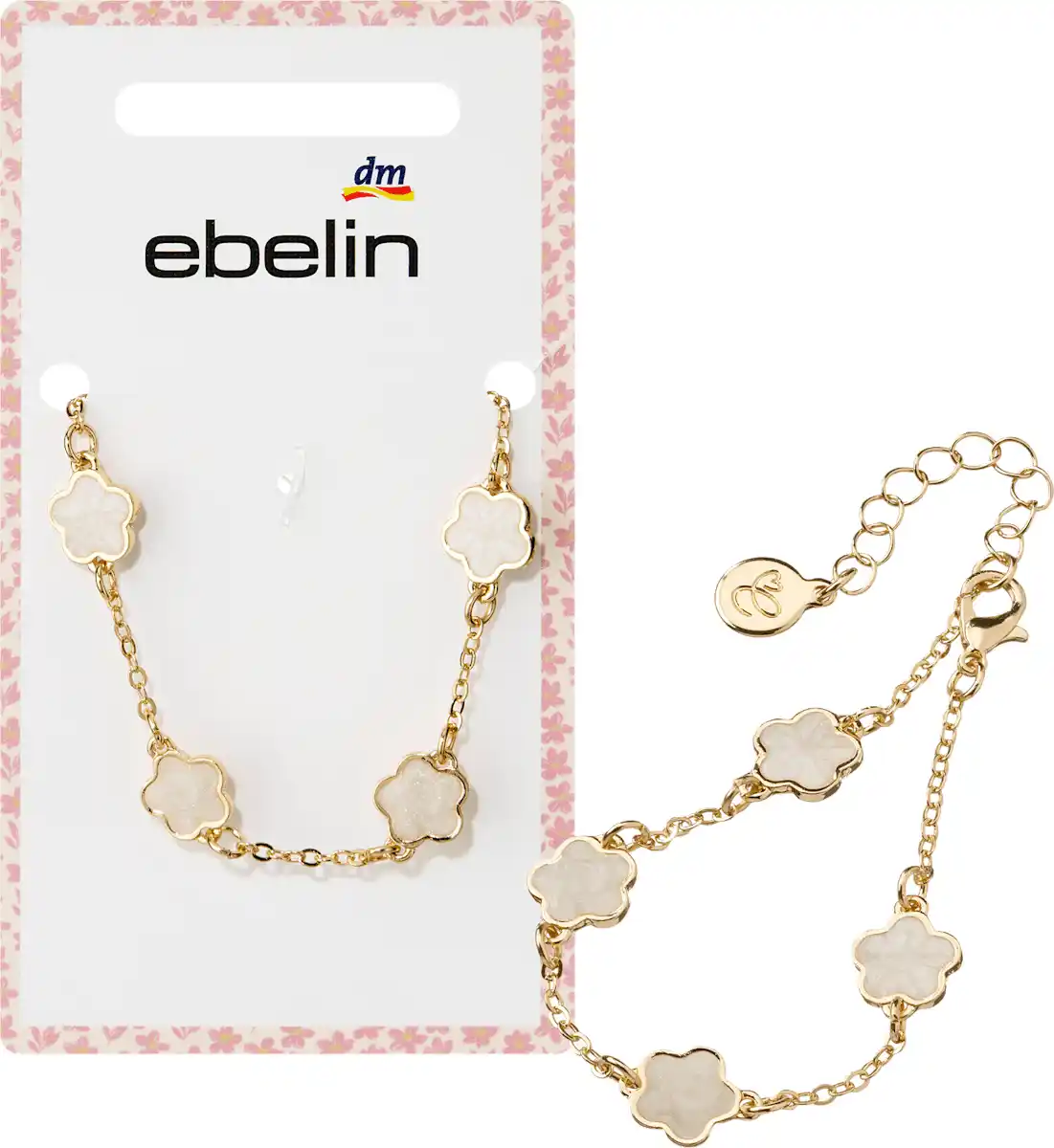 Bild 1 von ebelin Armband mit Blumen, Gold-Optik, 1 St
