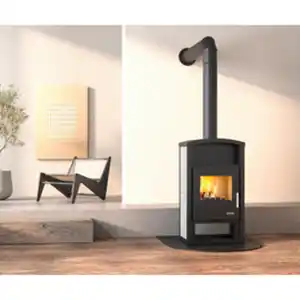 accente Kaminofen »SCHWEDEN«, BxH: 57 x 101 cm, 7 kW, Stahl / Keramik