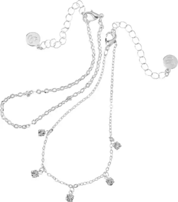 Bild 3 von ebelin Fußketten mit Strass, Silber-Optik, 2 St