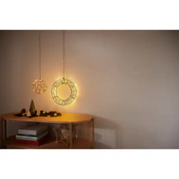 Bild 2 von Micro-Led-Kranz, Ø 38 cm, 350 Micro-LEDs, 150 blinkende LEDs, 5 m Zuleitung, Timer