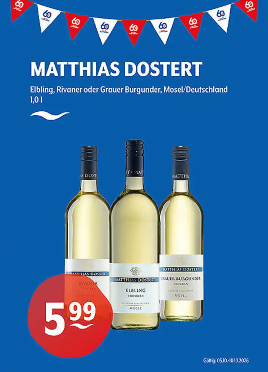 Bild 1 von MATTHIAS DOSTERT Elbling, Rivaner oder Grauer BurgunderMosel/Deutschland