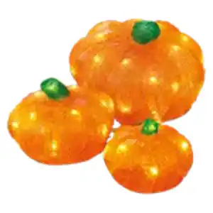 3er-Set Halloween LED-Kürbis