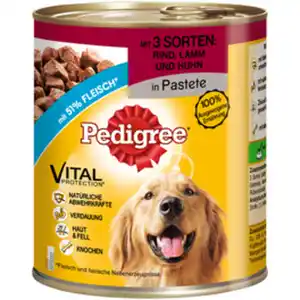 PEDIGREE Hunde-Nassfutter, Rind/Lamm & Geflügel, 800 g