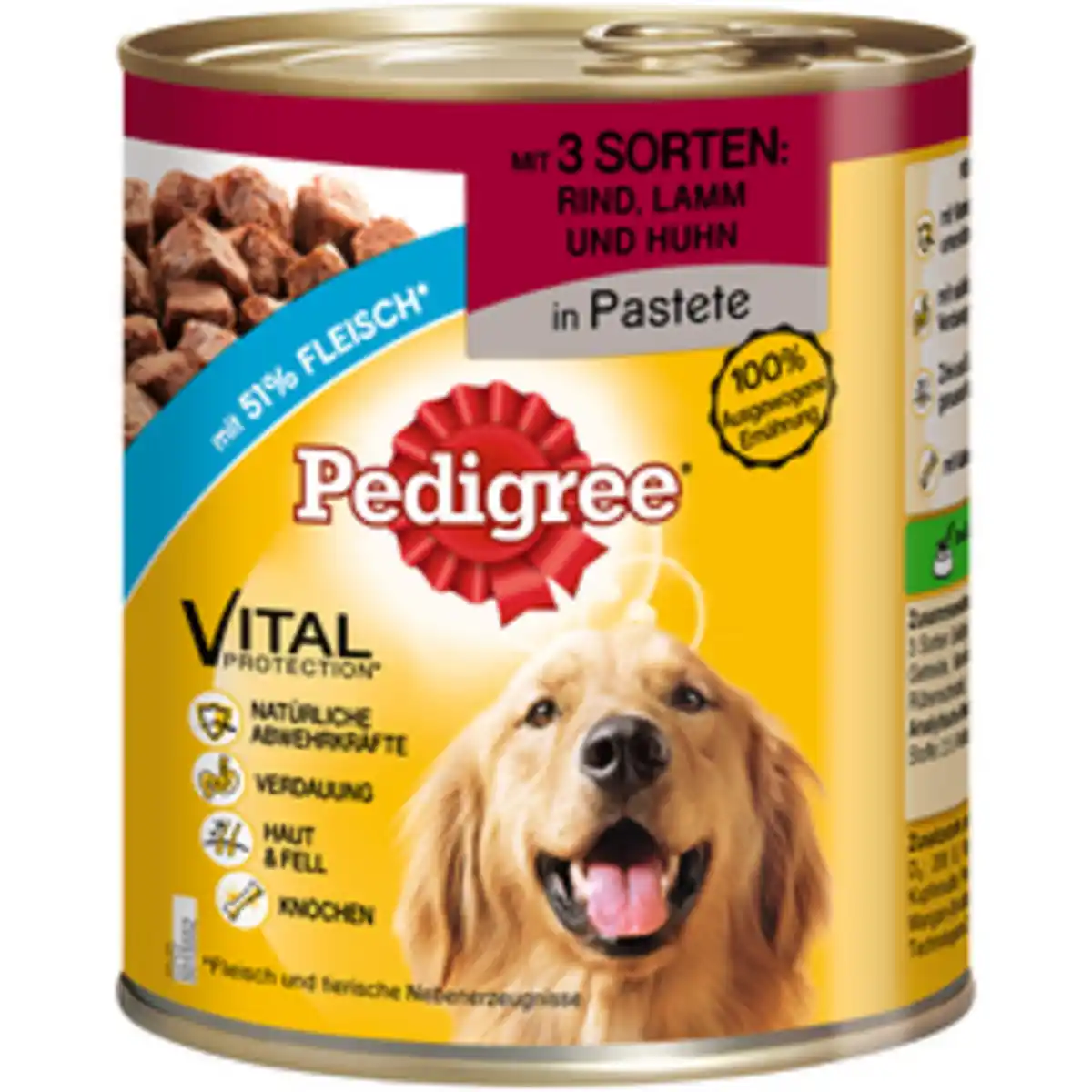 Bild 1 von PEDIGREE Hunde-Nassfutter, Rind/Lamm & Geflügel, 800 g