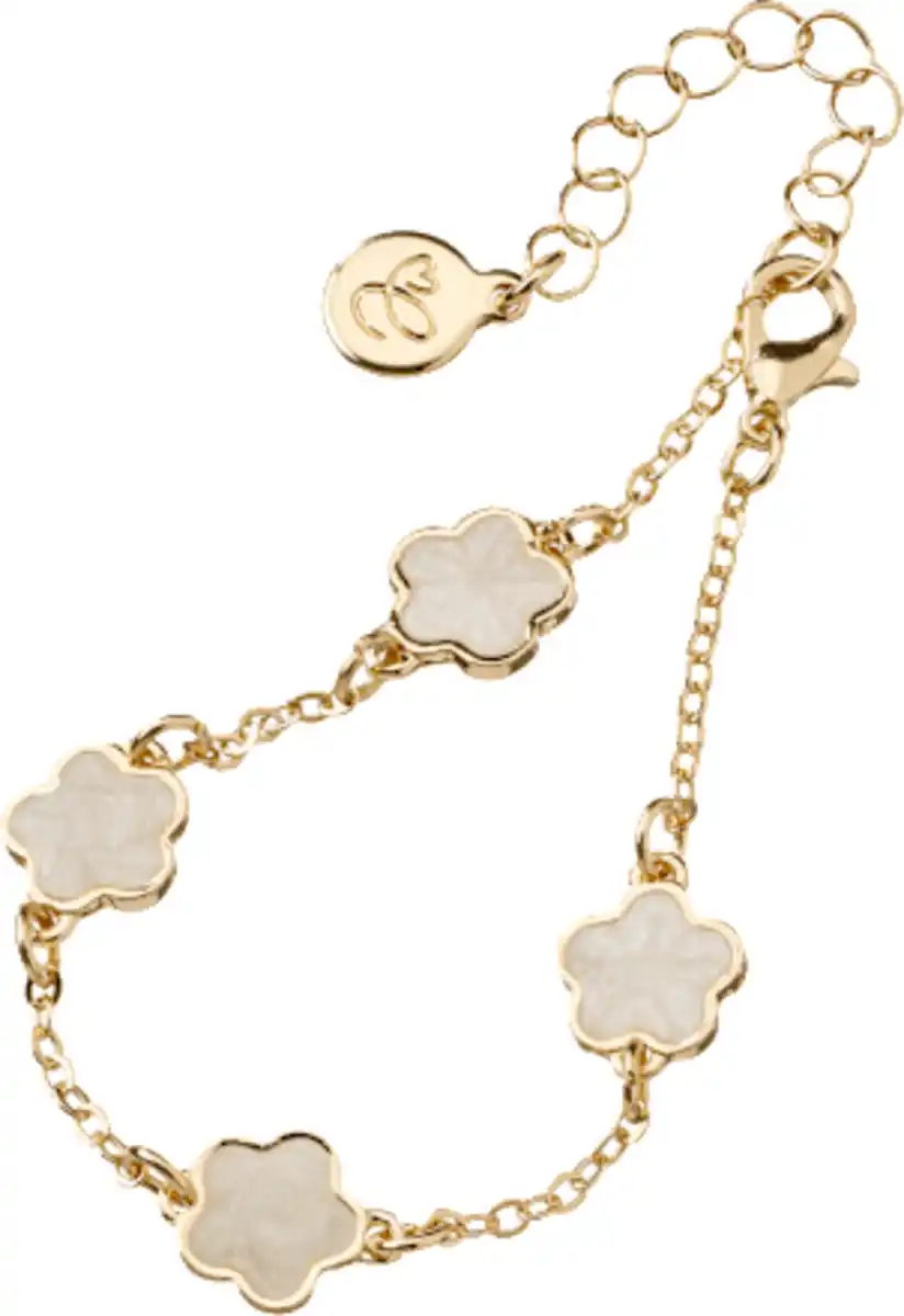 Bild 3 von ebelin Armband mit Blumen, Gold-Optik, 1 St