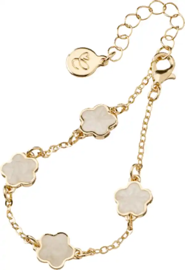 Bild 3 von ebelin Armband mit Blumen, Gold-Optik, 1 St