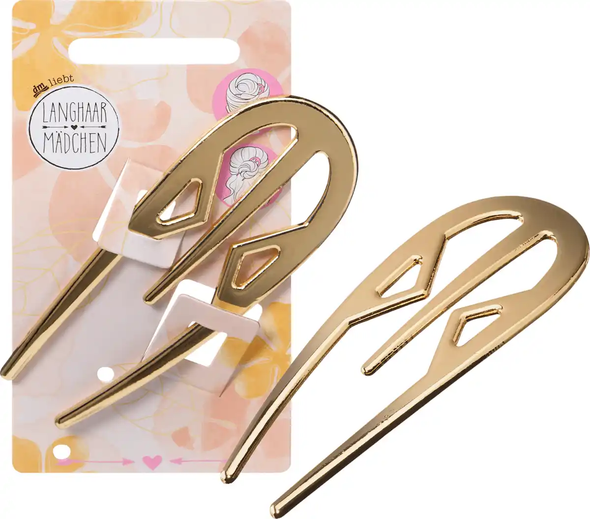 Bild 1 von LANGHAARMÄDCHEN Haar-Pin Gold-Optik, 1 St