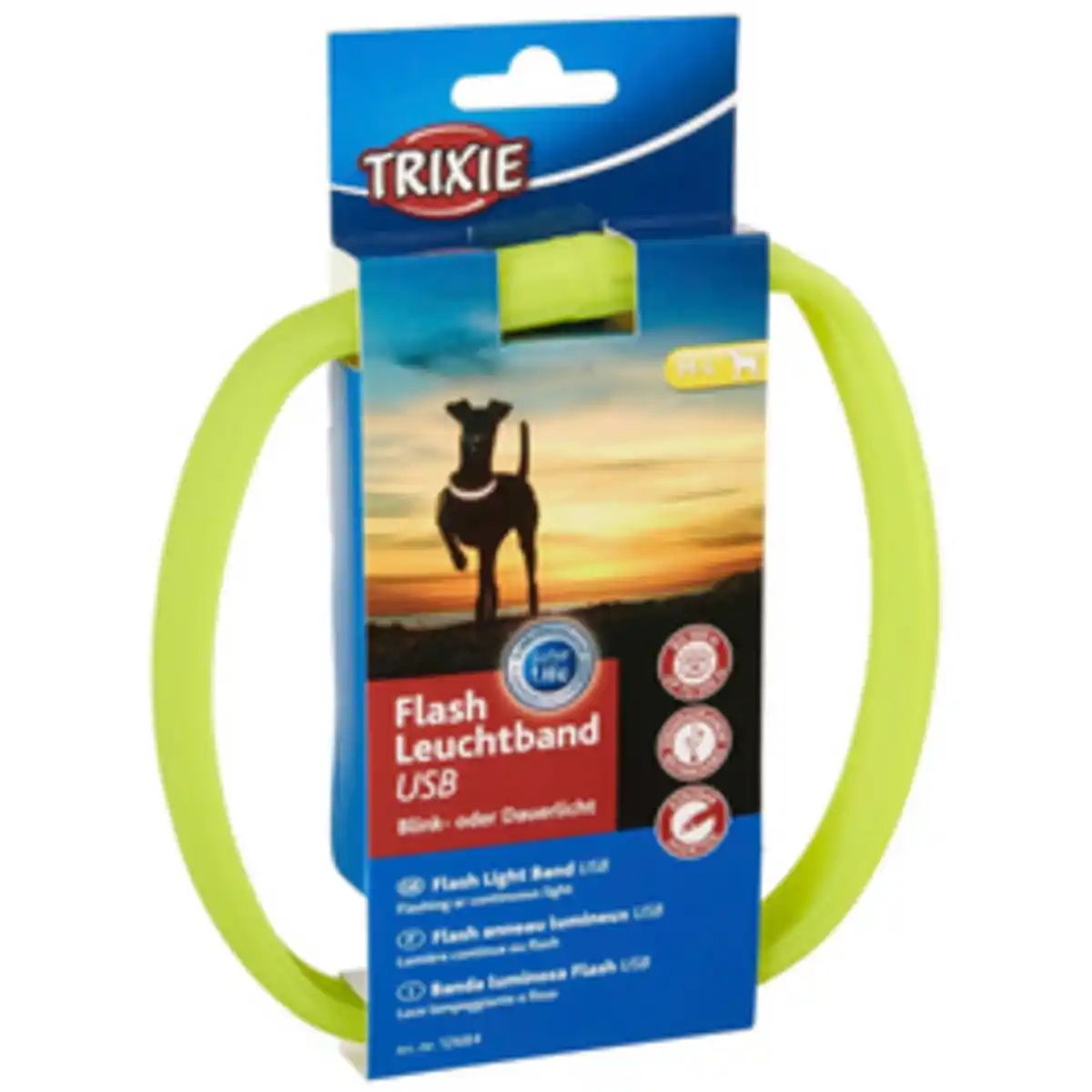 Bild 4 von TRIXIE Flash Leuchtband USB, M-L, 50 cm/17 mm, grün