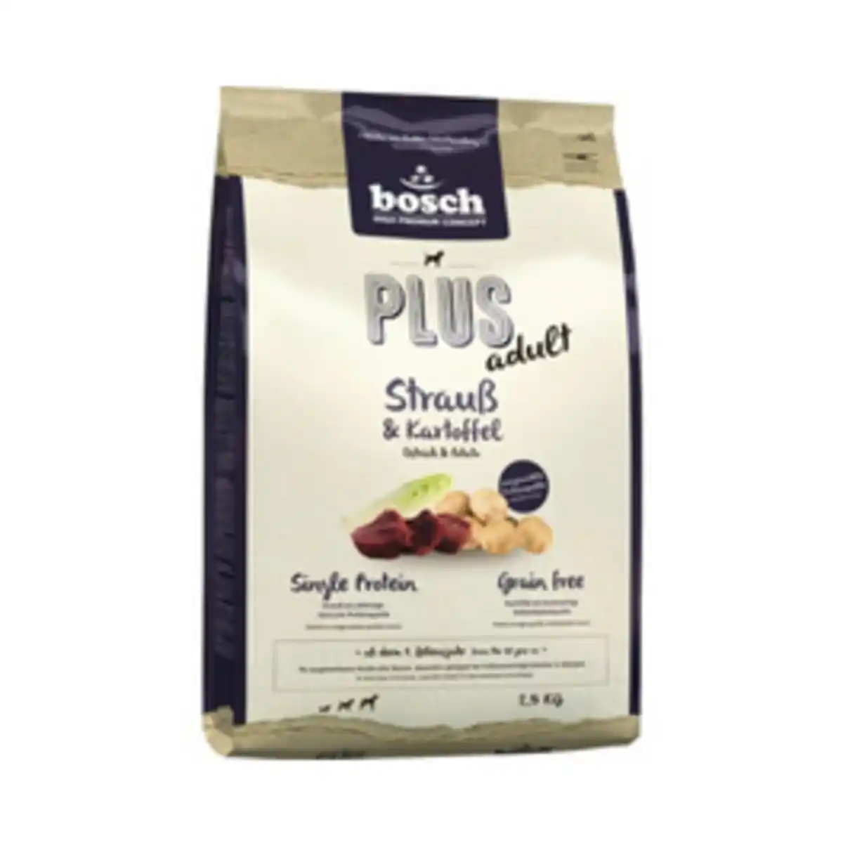 Bild 1 von BOSCH PETFOOD Hundetrockenfutter Plus Strauss, 2,5 kg