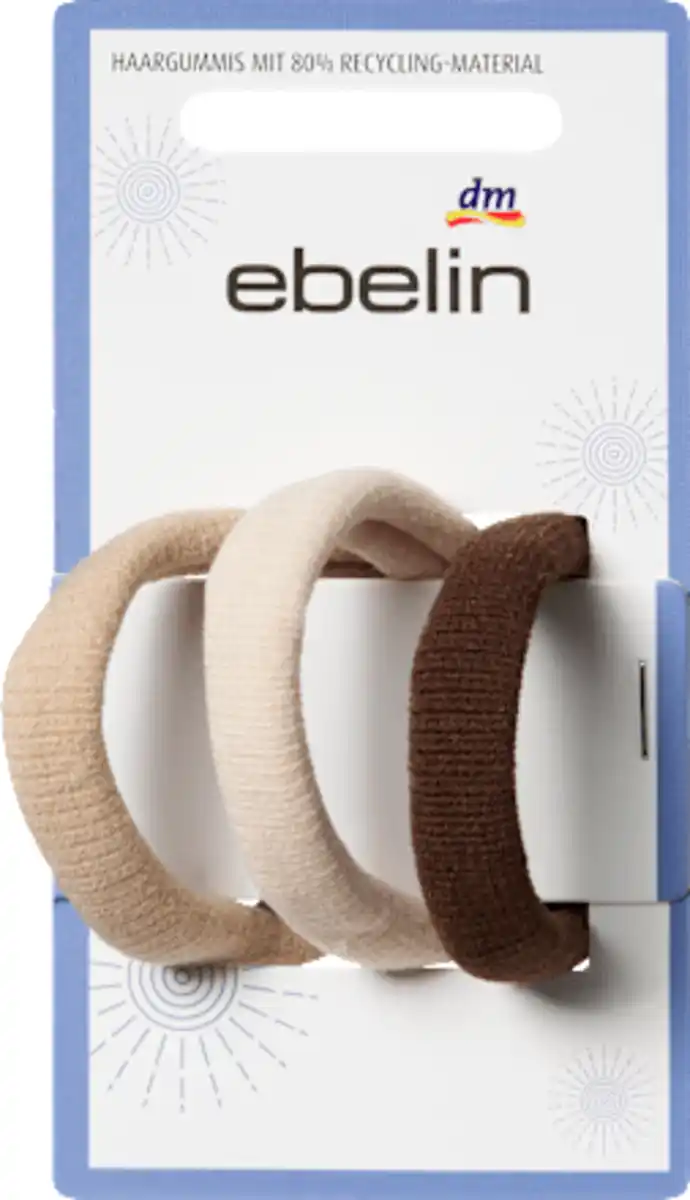 Bild 2 von ebelin Haargummis creme/braun, 3 St