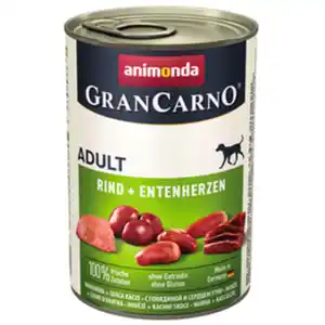 animonda GranCarno Hunde-Nassfutter »Adult«, Rind/Ente, 400 g