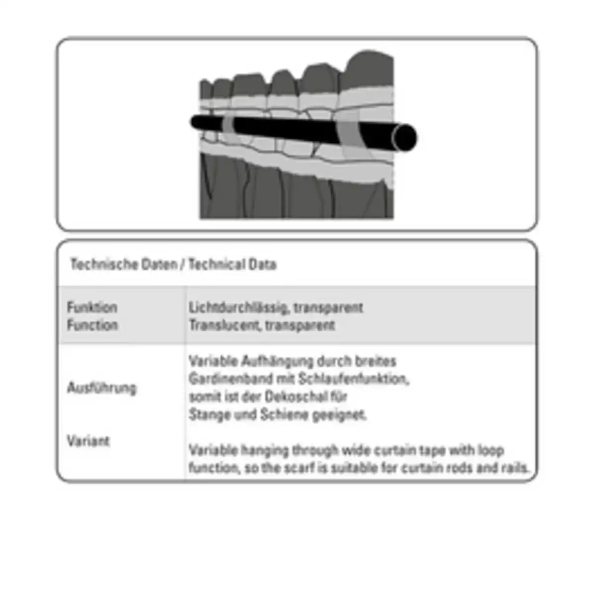 Bild 2 von Sehlbach Verdunkelungsschal, Polyester, verdunkelnd, blickdicht, thermoregulierend
