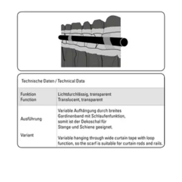 Bild 2 von Sehlbach Verdunkelungsschal, Polyester, verdunkelnd, blickdicht, thermoregulierend