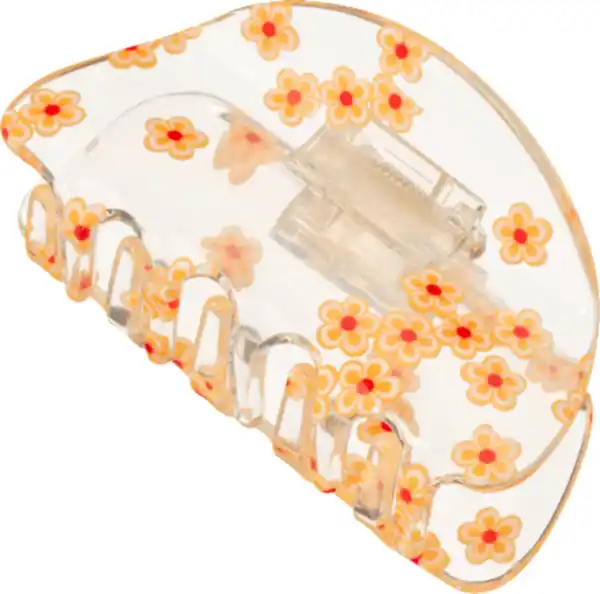 Bild 3 von LANGHAARMÄDCHEN Haarklammer mit Blumen, transparent, 1 St