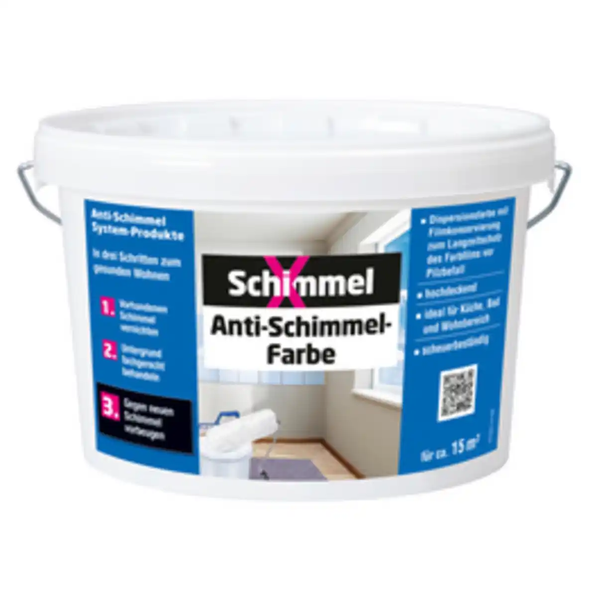 Bild 1 von SchimmelX Anti-Schimmelfarbe, weiß, 2,5 l