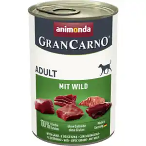 animonda GranCarno Hunde-Nassfutter, Wild, 400 g, Adult