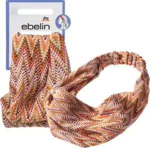 ebelin Haarband mit Ethno-Muster, braun, 1 St