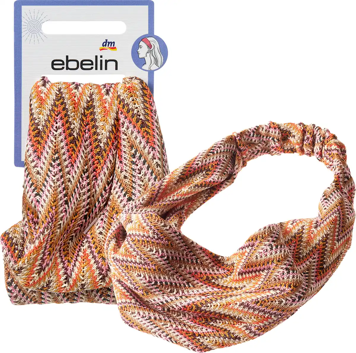 Bild 1 von ebelin Haarband mit Ethno-Muster, braun, 1 St