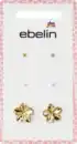 Bild 2 von ebelin Ohrstecker mit Blumen & Perlen, Gold-Optik, 6 St