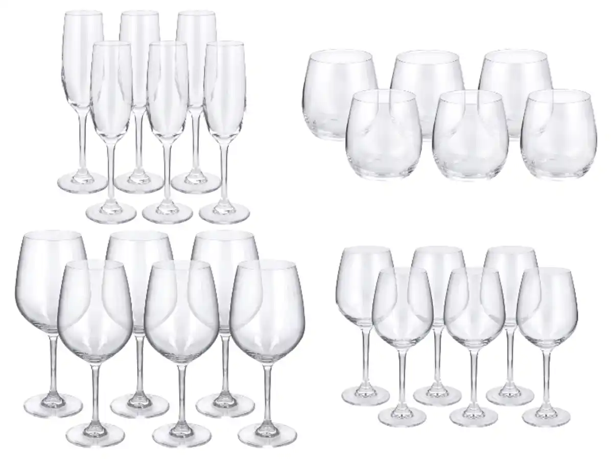 Bild 3 von SILVERCREST® Sektgläser / Weißweingläser / Wassergläser / Rotweingläser, 6-teilig,  6 Gl