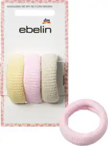 ebelin Haargummis gelb/rosa/salbeigrün, 3 St