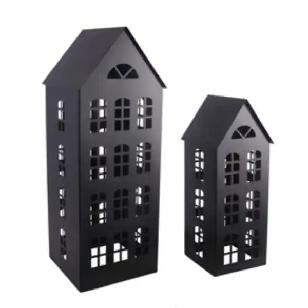 Bild 2 von CASAYA Dekohaus »Metallhaus«, BxHxT: 22 x 57 x 21,5 cm, schwarz