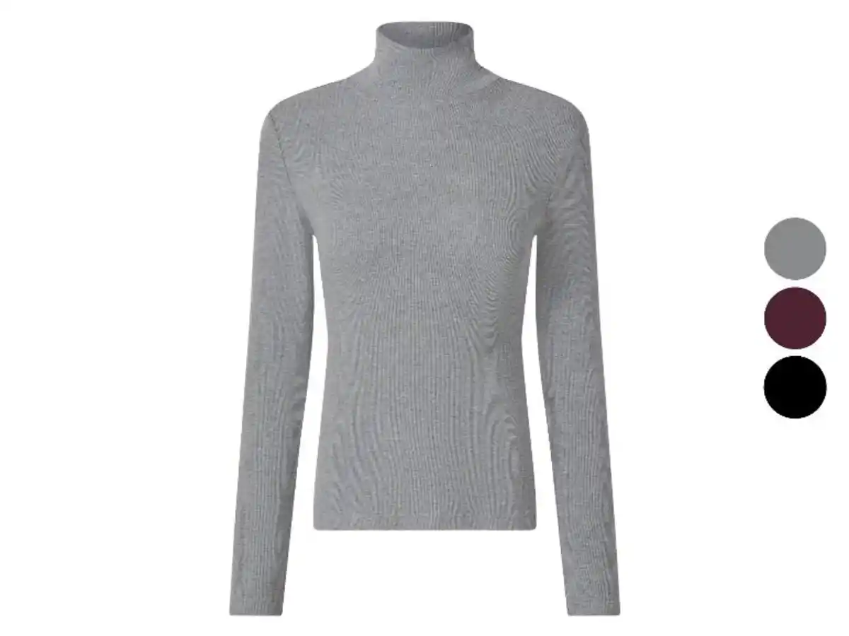 Bild 3 von ESMARA® Damen Geripptes Rollkragenshirt