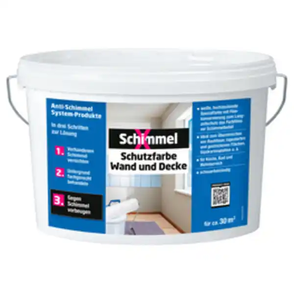Bild 3 von SchimmelX Antischmimmelfarbe, Wand und Decke, 5 Liter, weiß