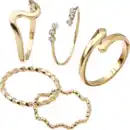 Bild 3 von ebelin Ringe Gold-Optik, 5 St