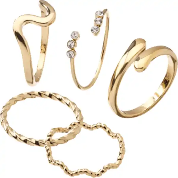 Bild 3 von ebelin Ringe Gold-Optik, 5 St