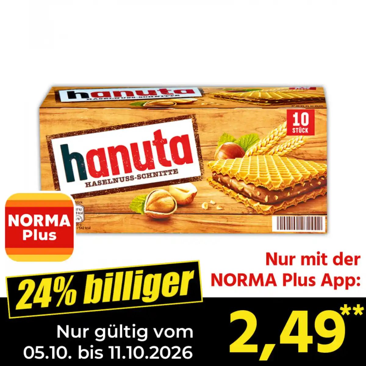 Bild 1 von hanuta Haselnuss-Schnitte