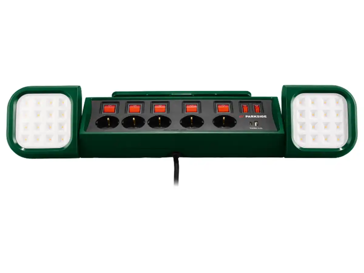 Bild 1 von PARKSIDE® LED-Arbeitsleuchte mit Steckdosenleiste »PASD 3680 A1«