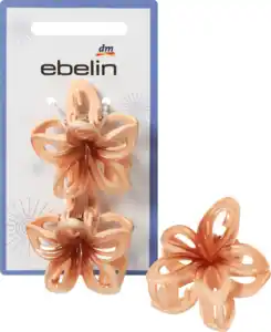 ebelin Haarklammern Blumen, apricot, 2 St