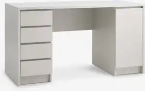 Schreibtisch LIMFJORDEN 60x140 1 Tür/4 Schubladen beige