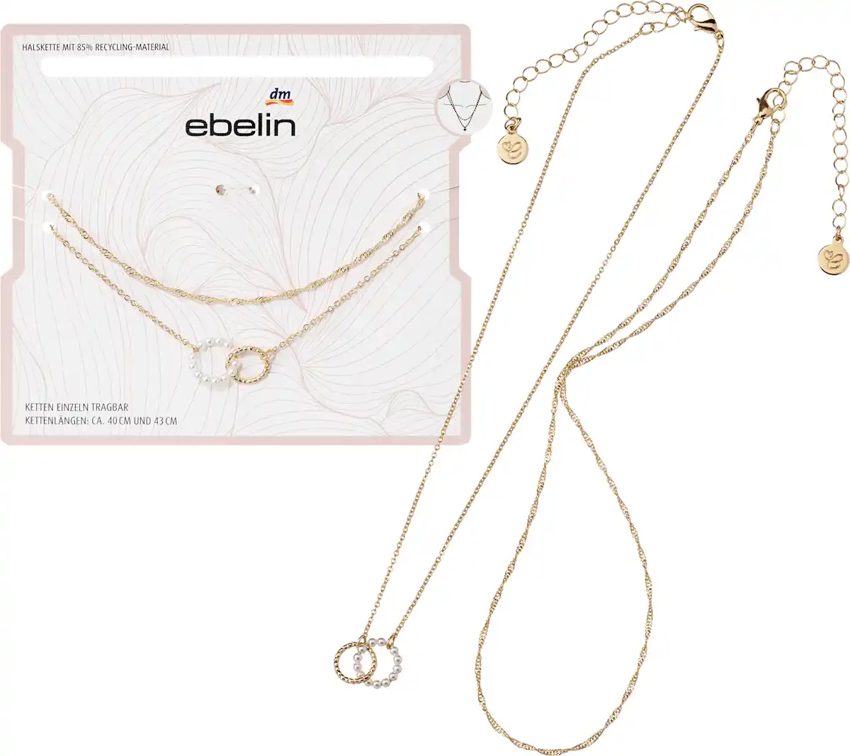Bild 1 von ebelin Halsketten Gold-Optik, 2 St