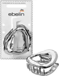 ebelin Haarklammer organisch, Silber-Optik, 1 St