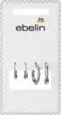 Bild 2 von ebelin Ohrstecker organisch, Silber-Optik, 4 St