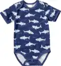 Bild 1 von ALANA Body Kurzarm Pro Climate mit Haifisch-Muster, blau, Gr. 74/80, 1 St