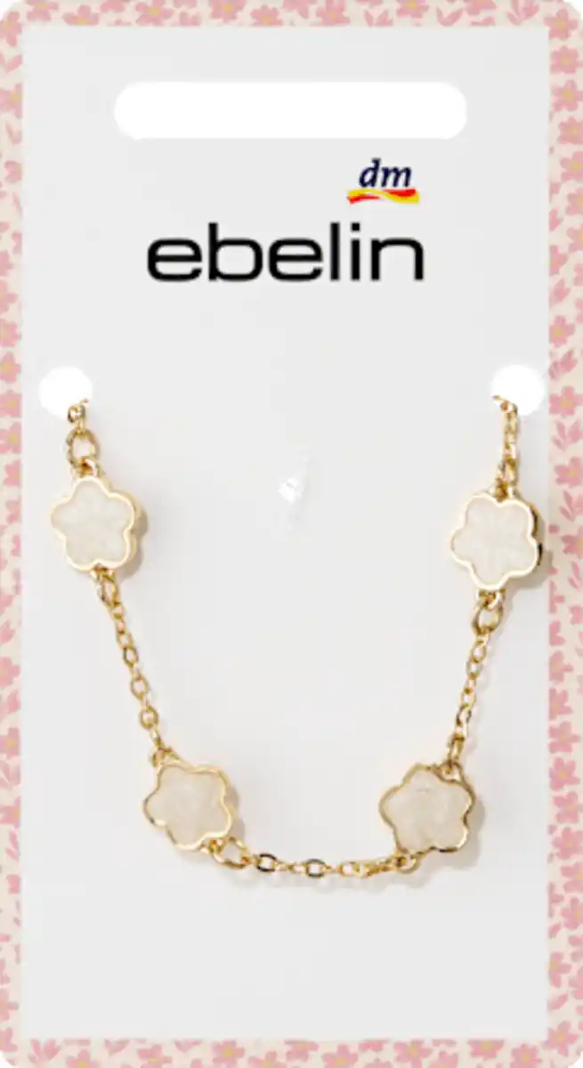 Bild 2 von ebelin Armband mit Blumen, Gold-Optik, 1 St
